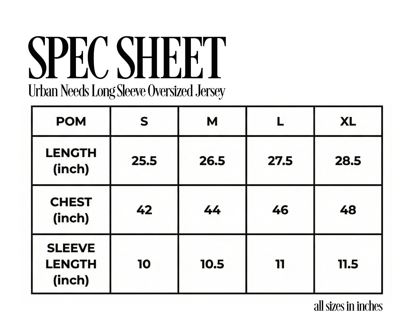 Long Sleeve Oversized Jersey - Black