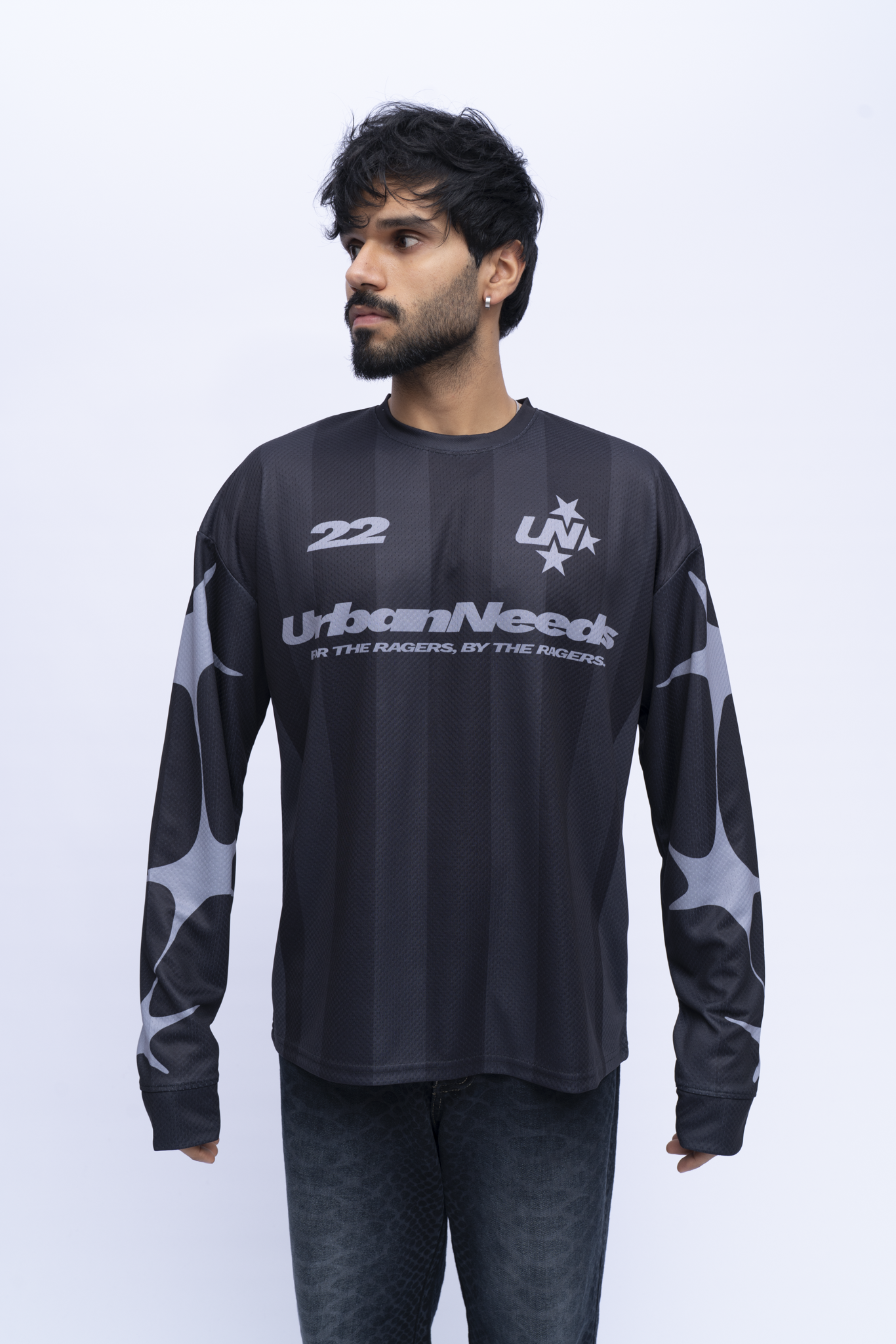 Long Sleeve Oversized Jersey - Black – URBAN NEEDS
