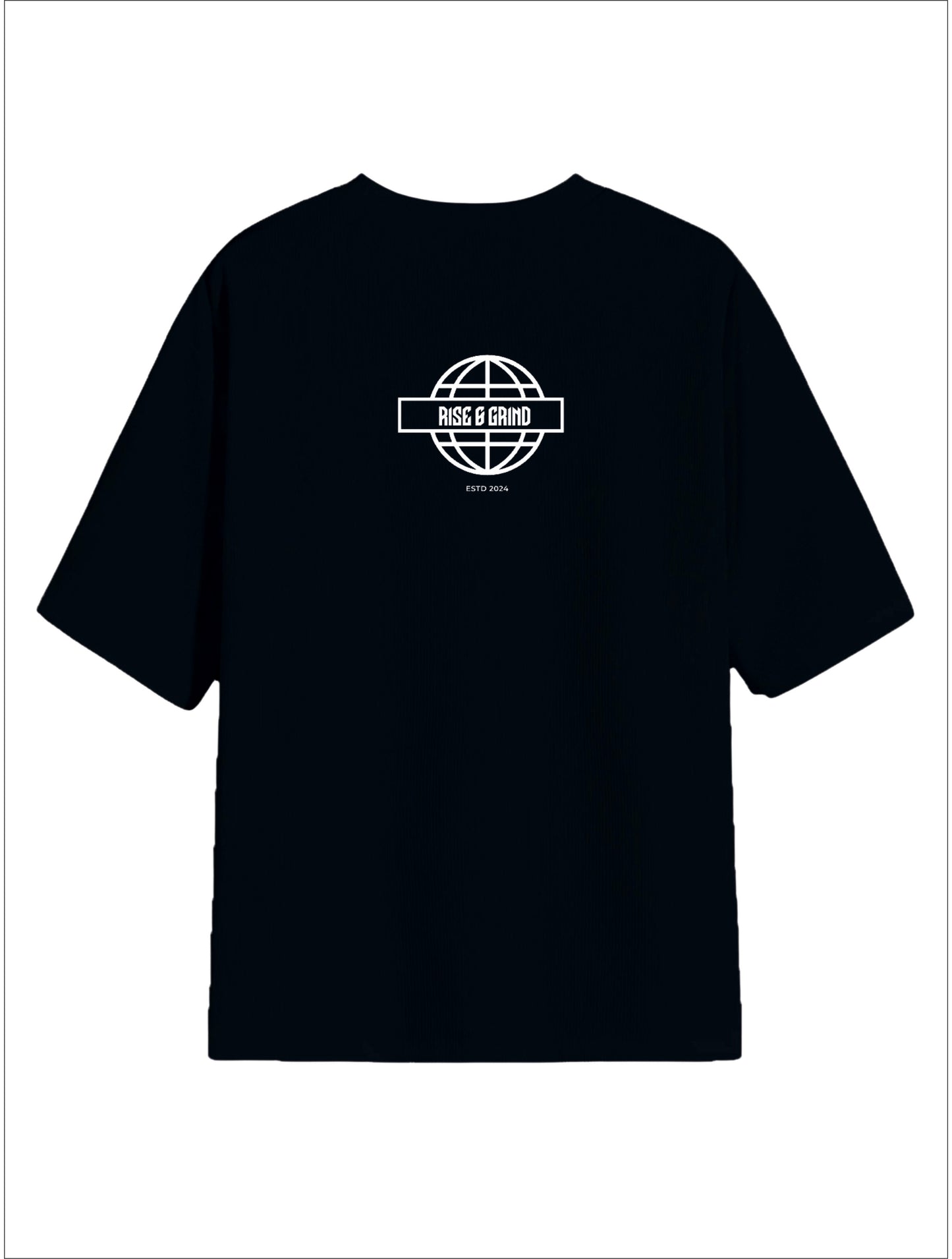 All Day Black Oversized Tee - Rise And Grind