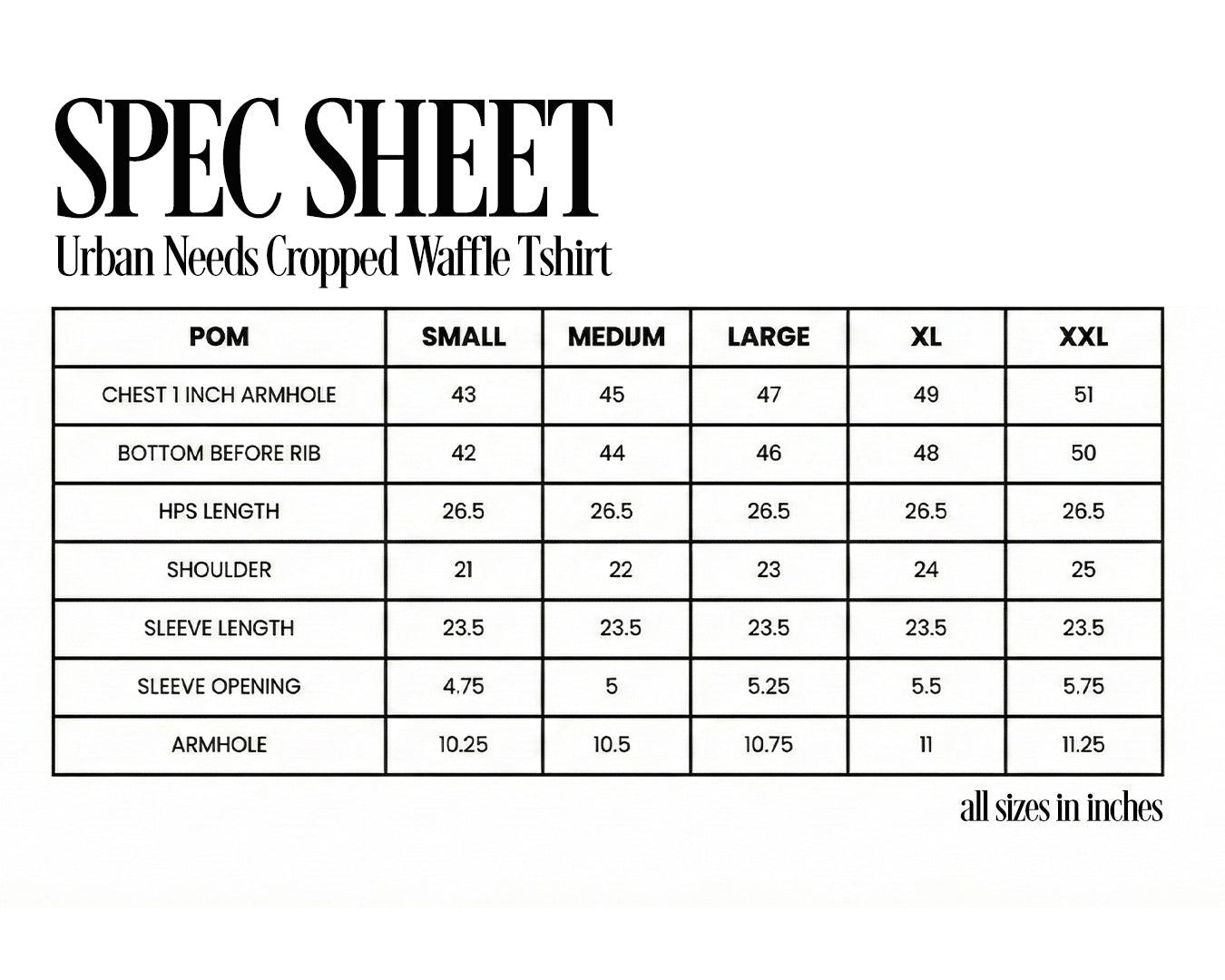 Cropped Waffle Tshirt - Black