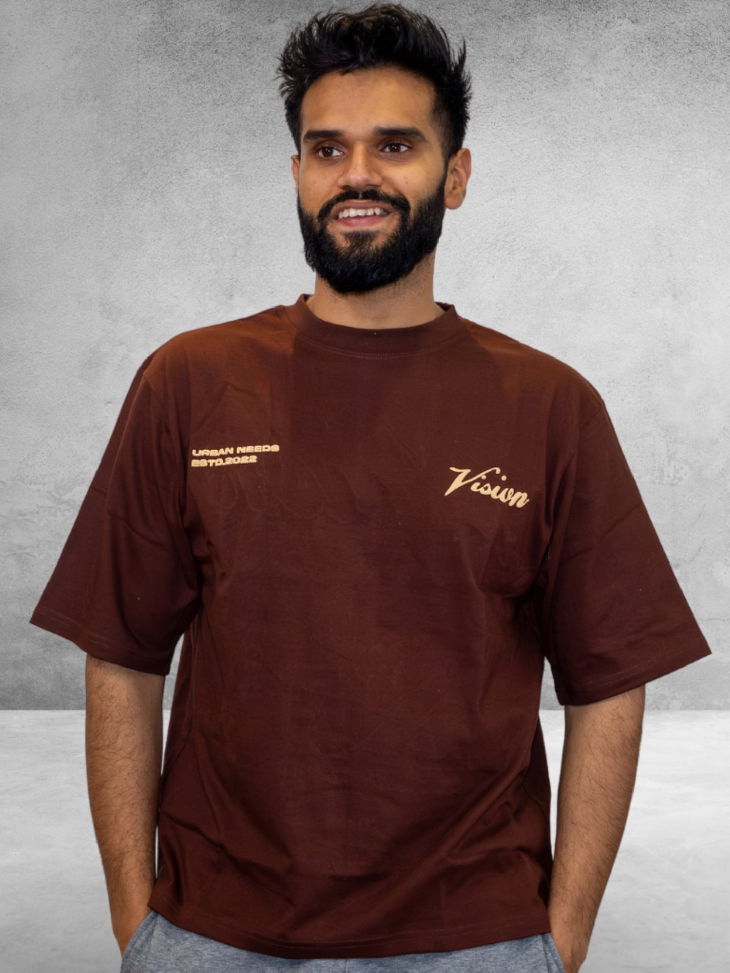 Everyday Oversized Tee - Vision (Kadak Chai Brown)