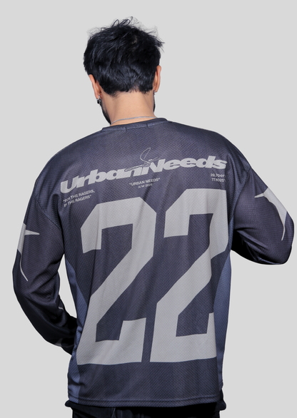 Long Sleeve Oversized Jersey - Brown