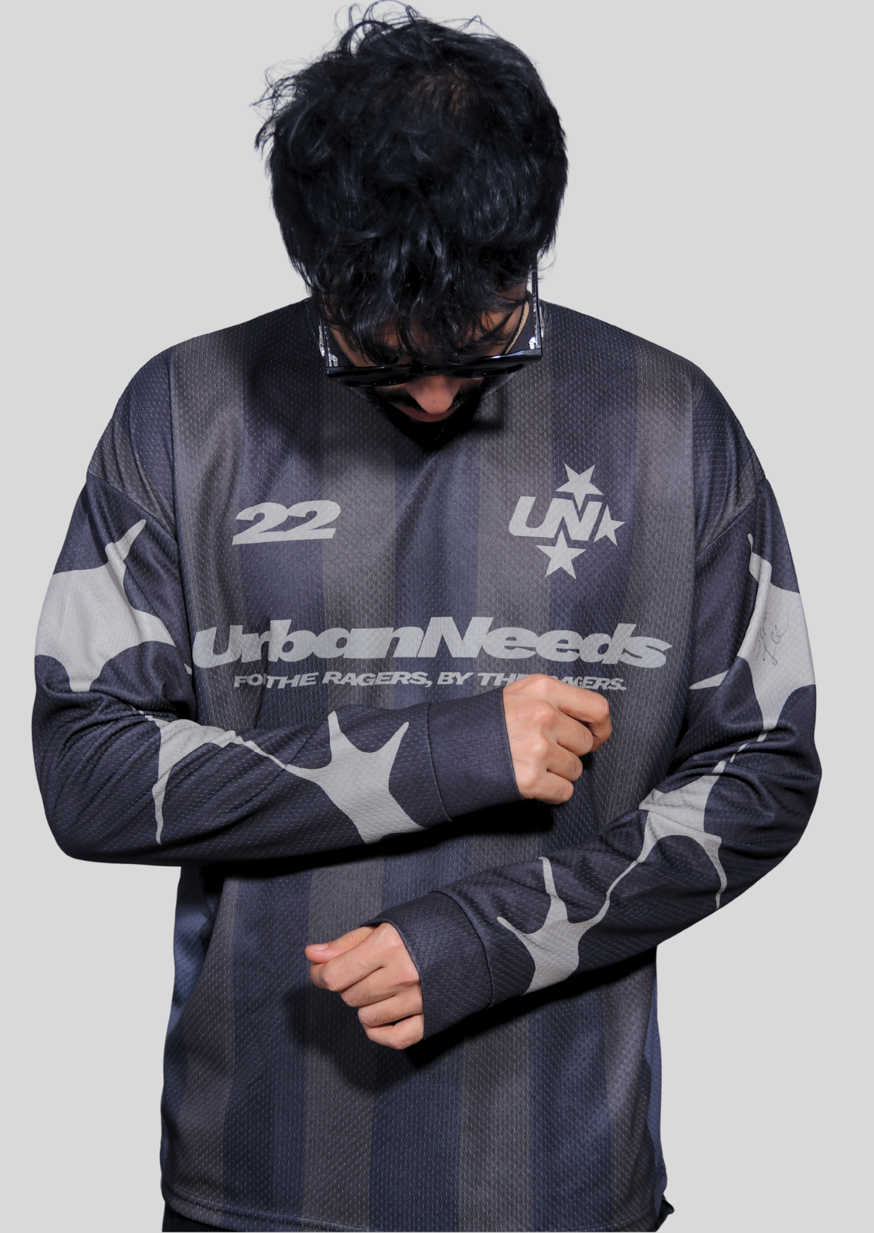 Long Sleeve Oversized Jersey - Brown