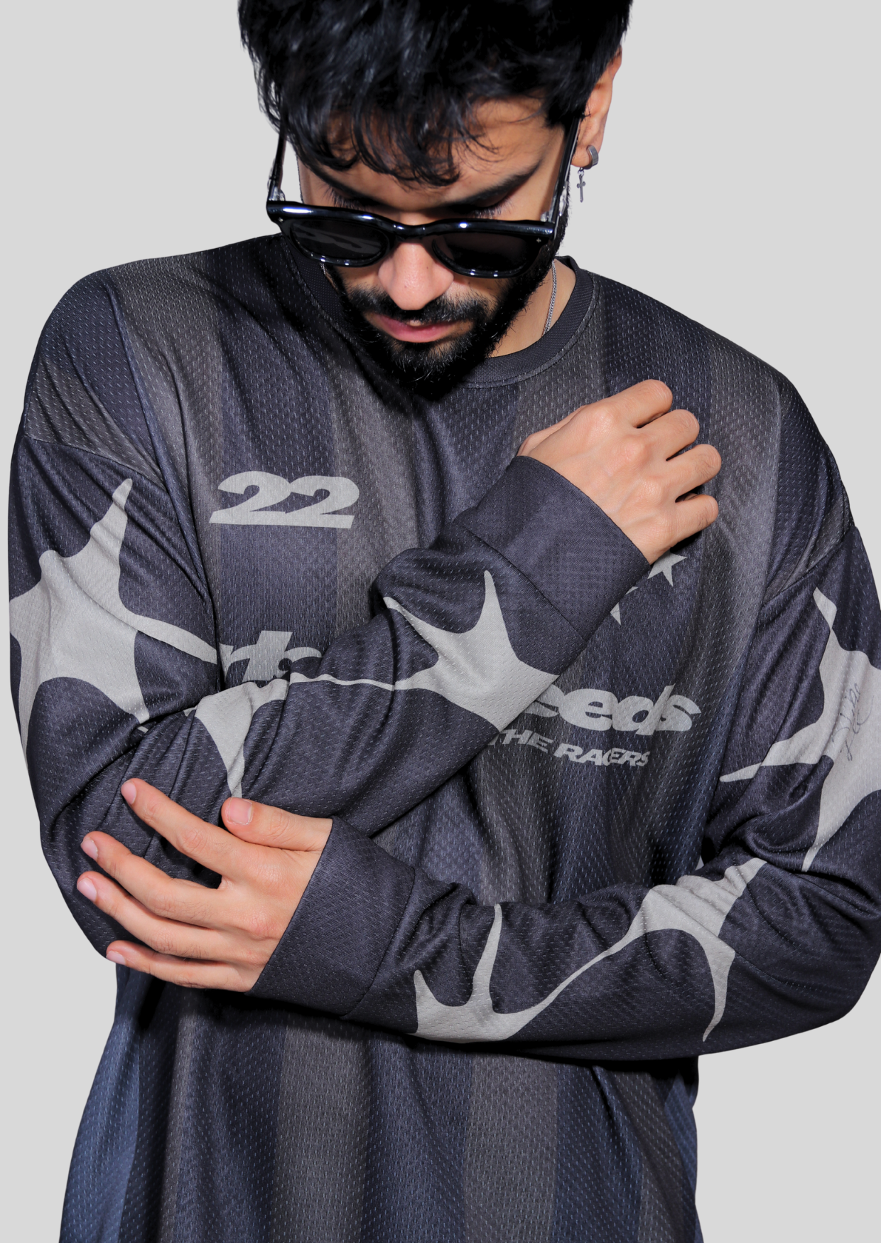 Long Sleeve Oversized Jersey - Brown