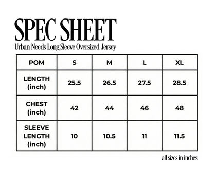 Long Sleeve Oversized Jersey - Black