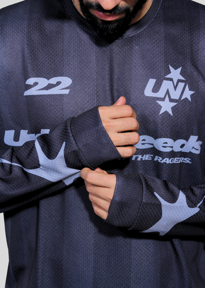 Long Sleeve Oversized Jersey - Black