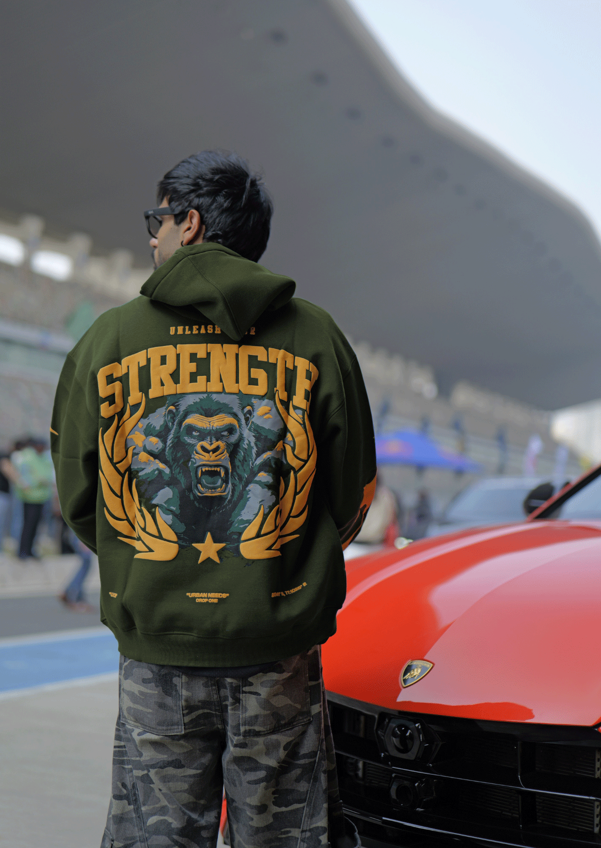 Oversized Hoodie - Strength (Jungle Green)