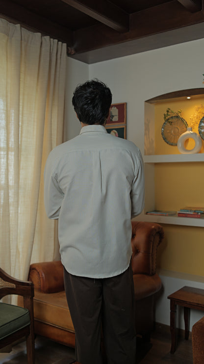Stripe Relaxed Shirt - Olive