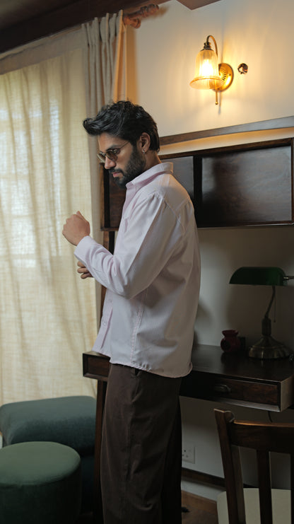 Stripe Relaxed Shirt - Pink