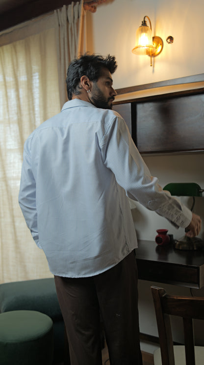 Stripe Relaxed Shirt - Blue