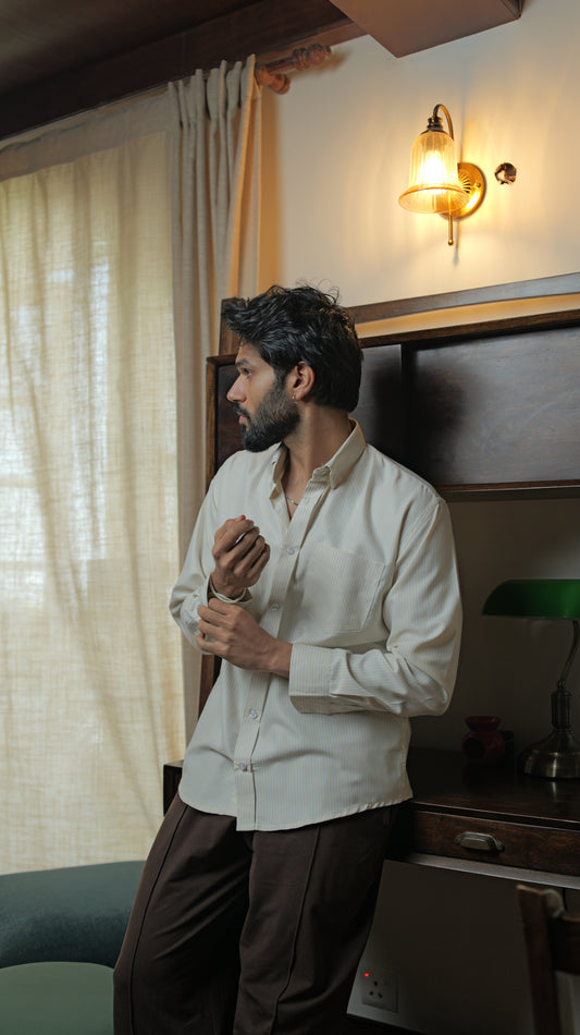 Stripe Relaxed Shirt - Yellow