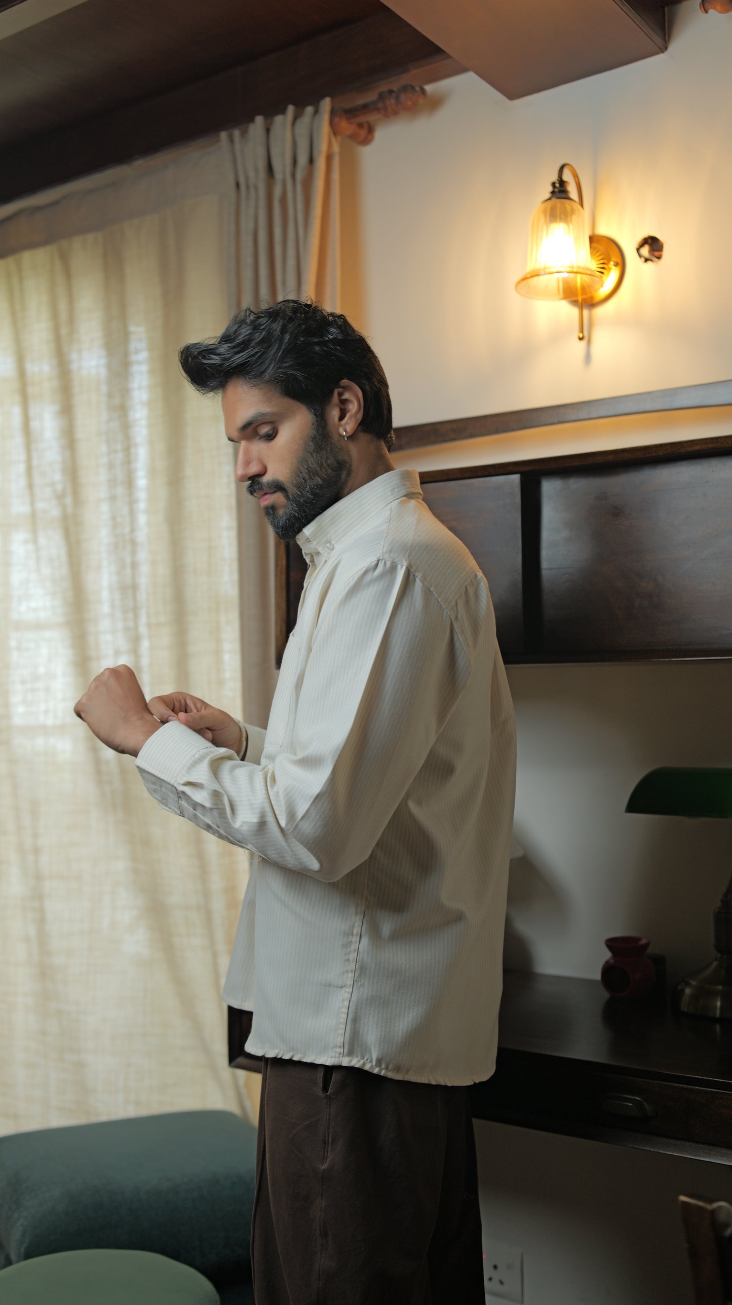 Stripe Relaxed Shirt - Yellow