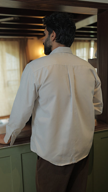 Stripe Relaxed Shirt - Grey
