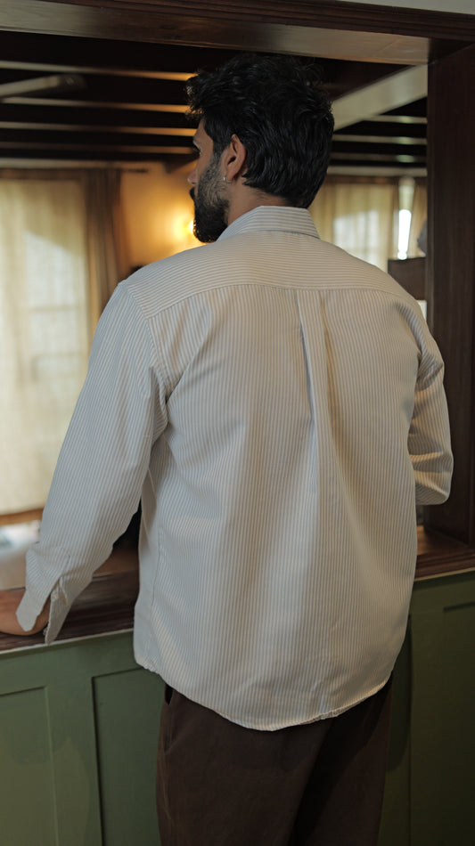 Stripe Relaxed Shirt - Grey