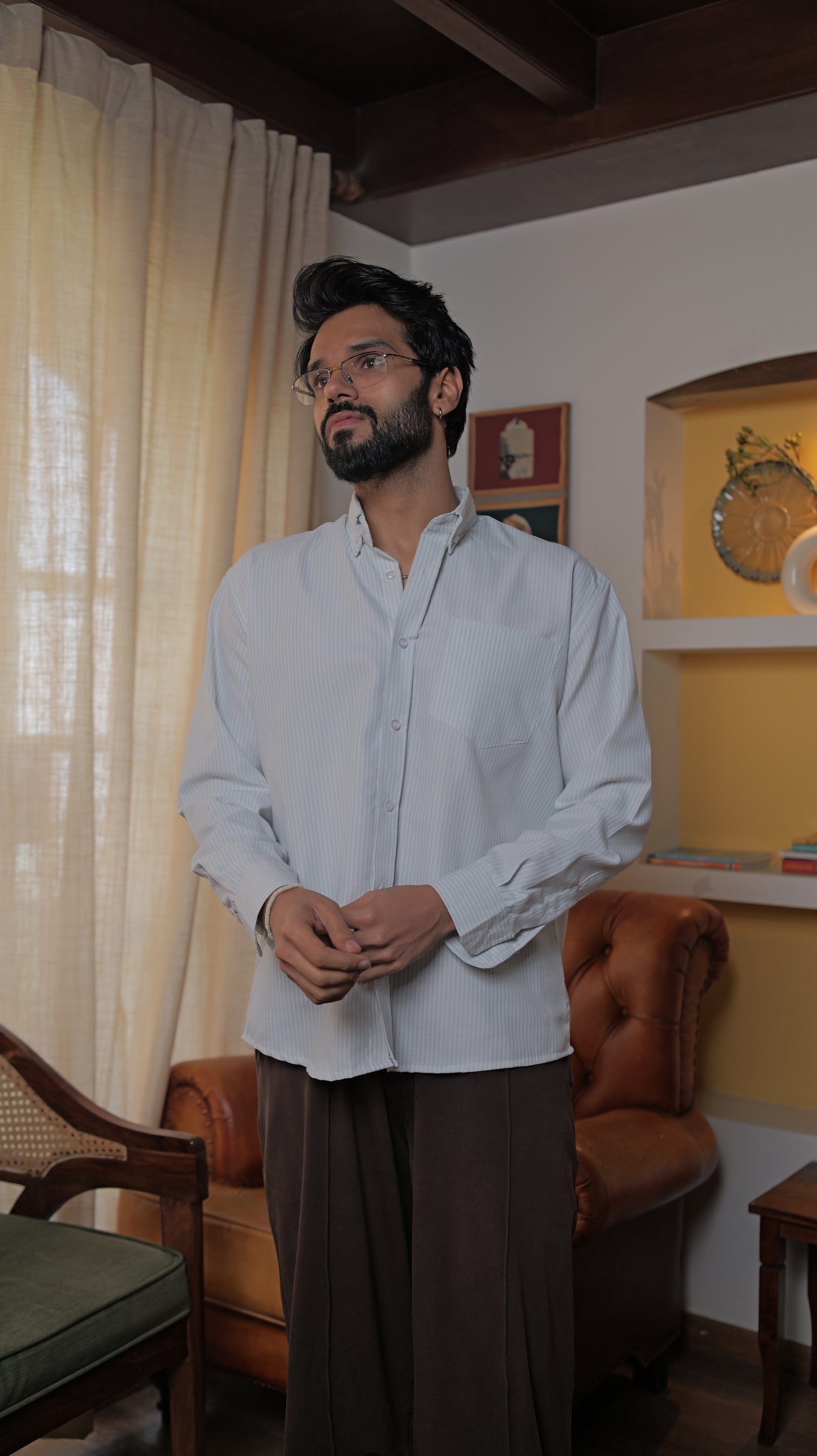 Stripe Relaxed Shirt - Sea Green