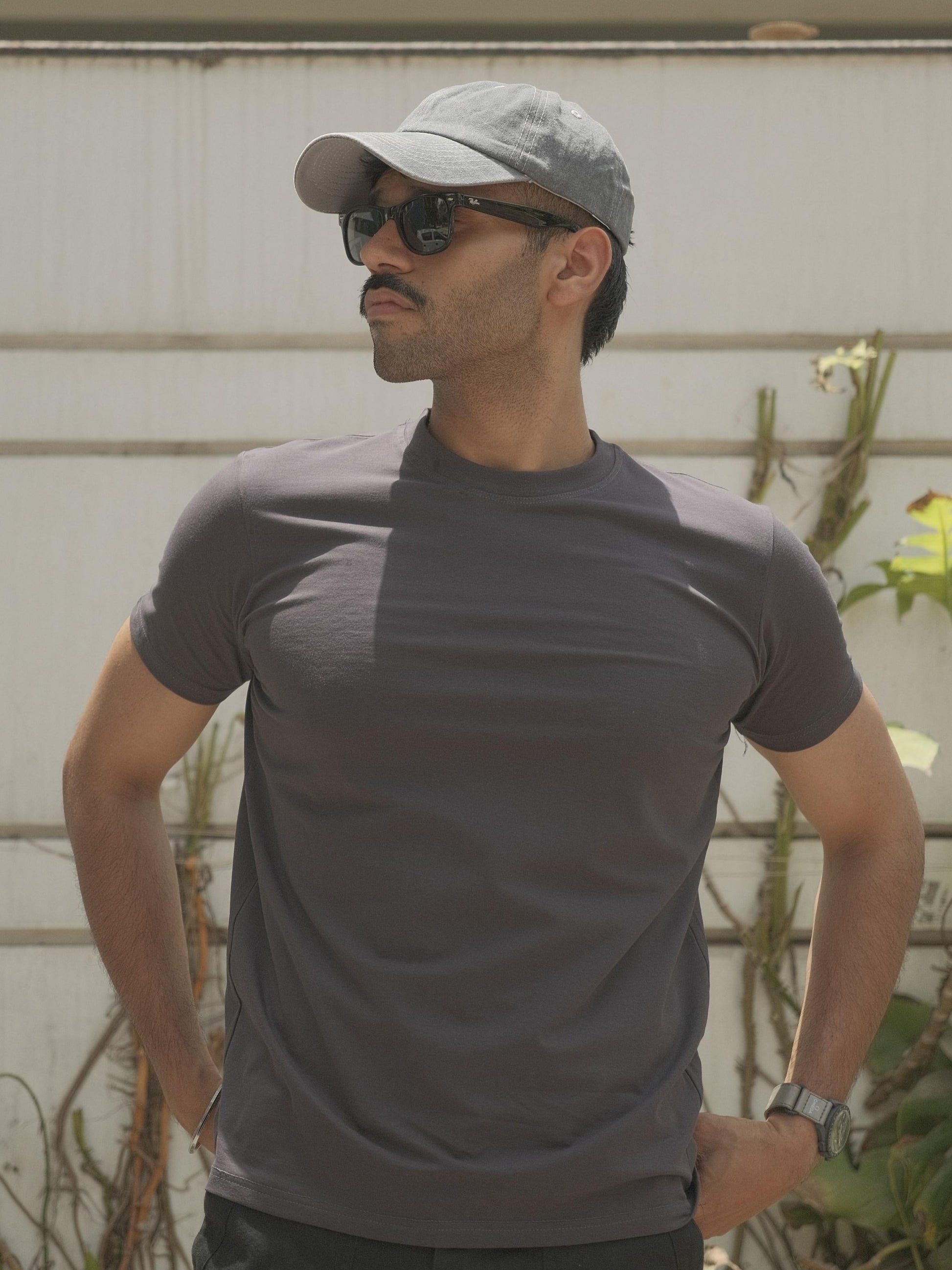 Basic Slim Fit T-shirt Smoke Grey