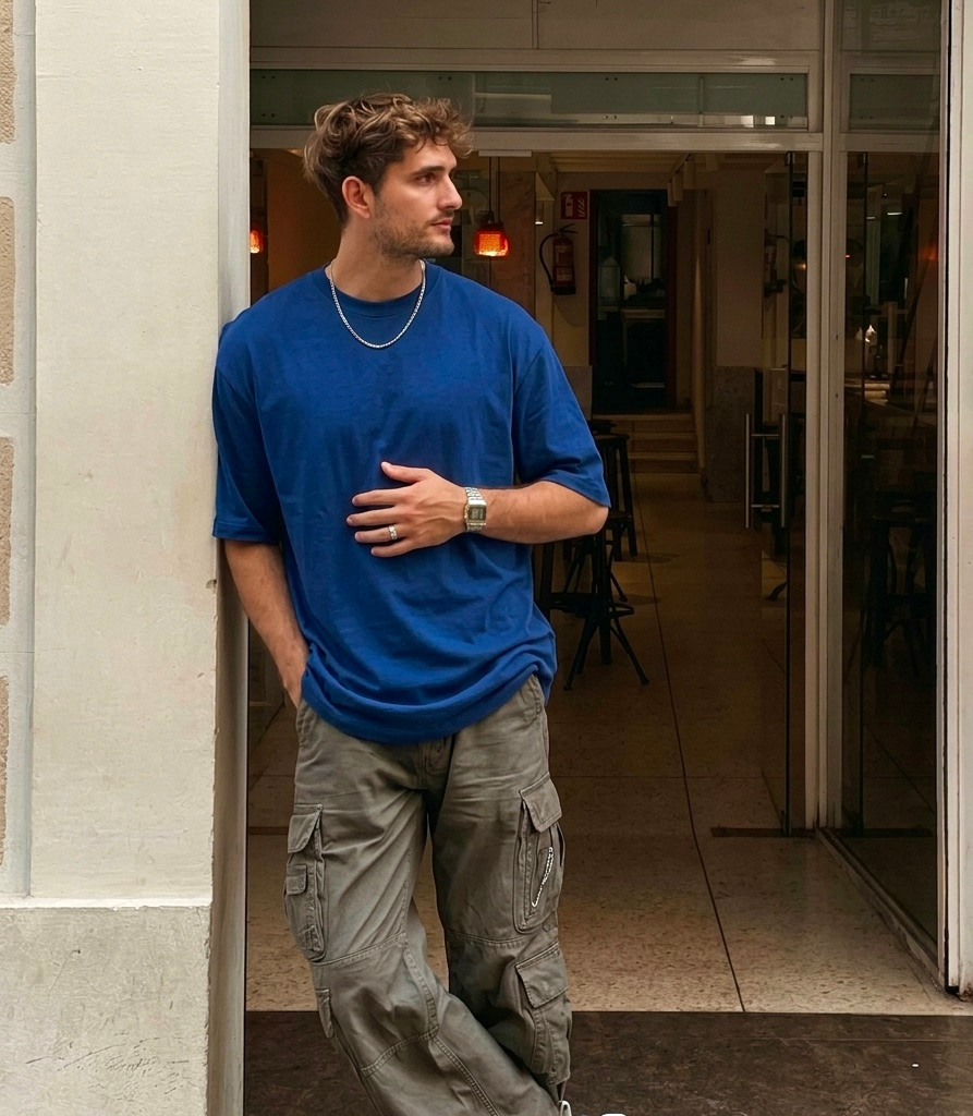 All Day Oversized Tee - Electric Blue