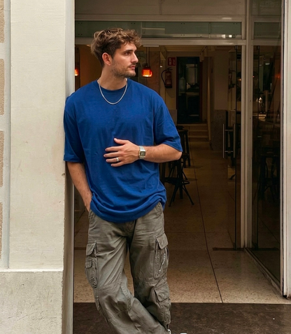 All Day Oversized Tee - Electric Blue