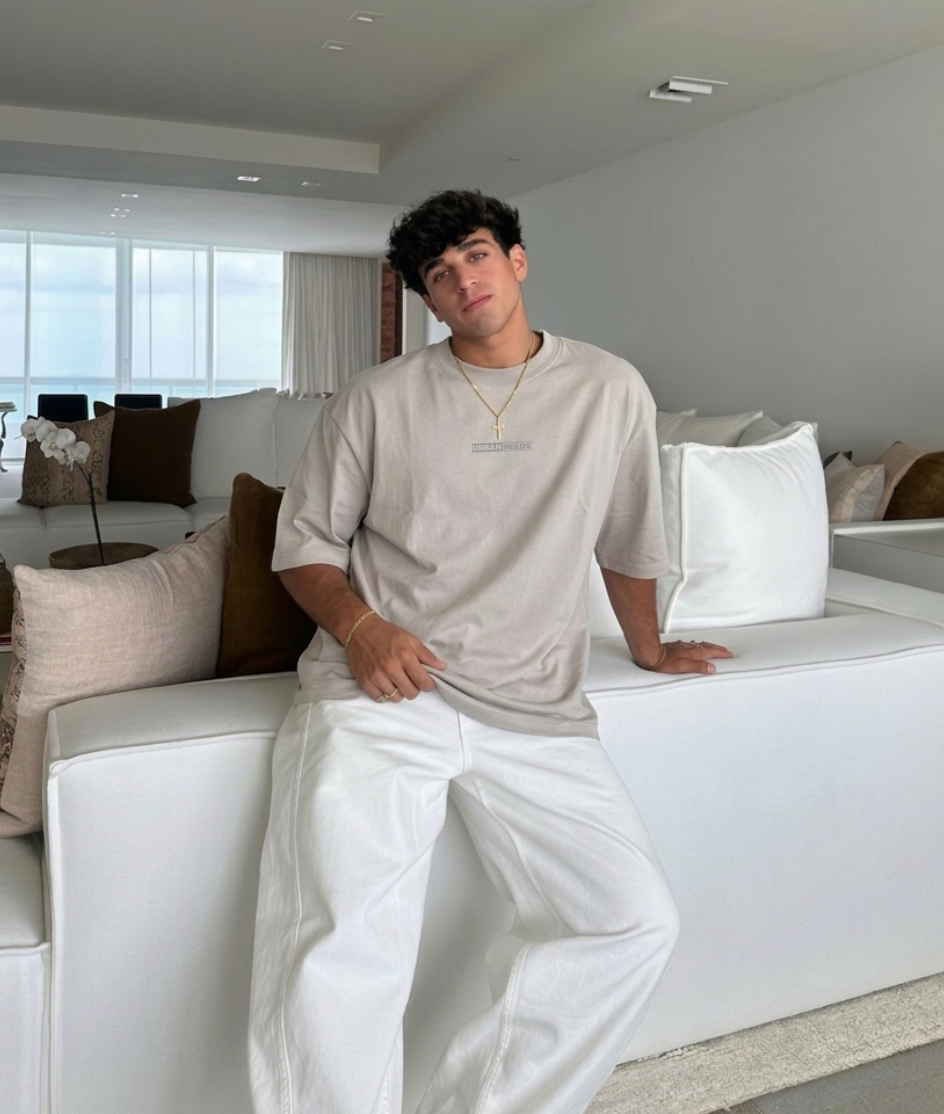 Everyday Oversized Tee - Platinum