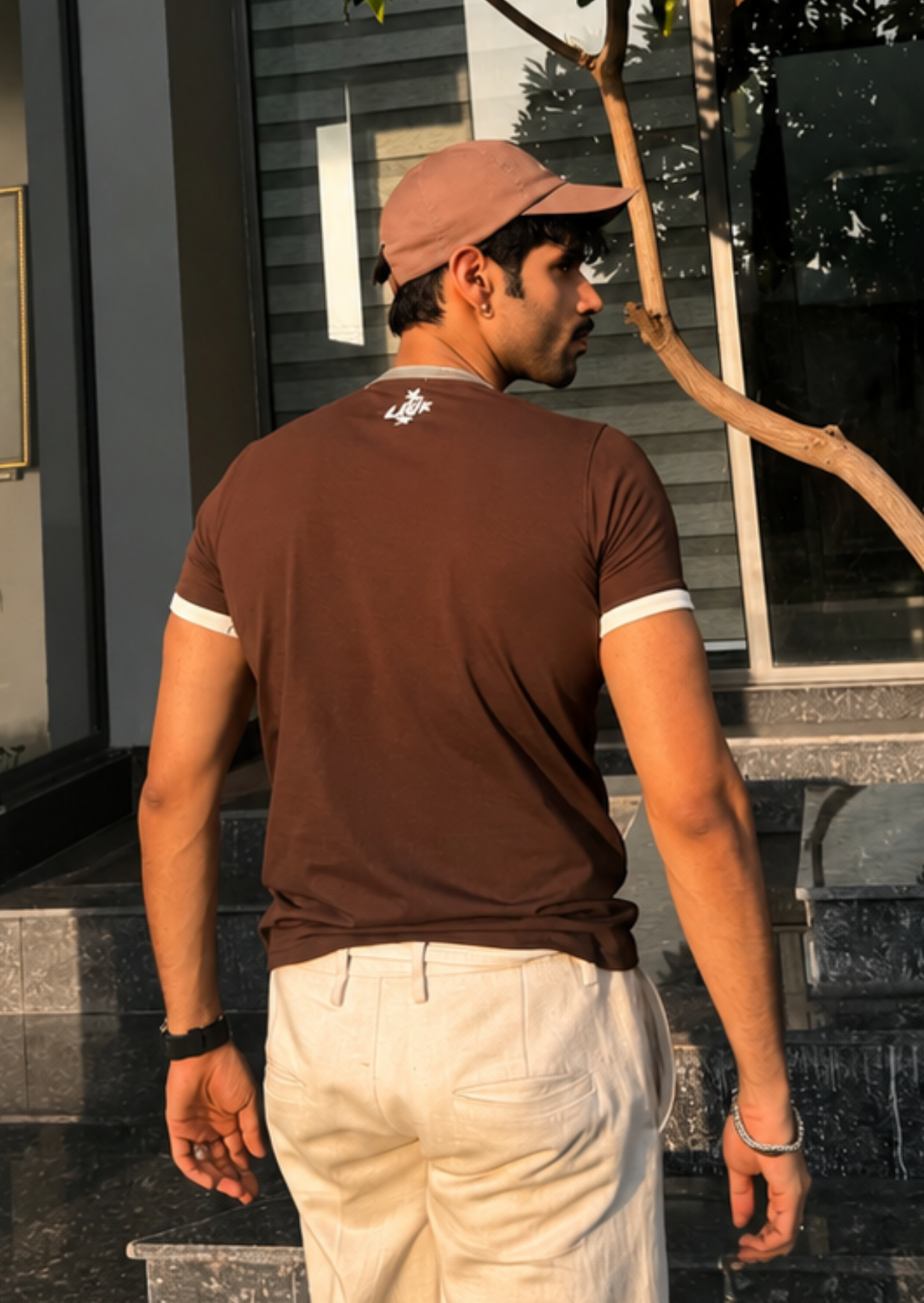 Reverse Ringer Slim Fit T-shirt - EXPRESSO BROWN