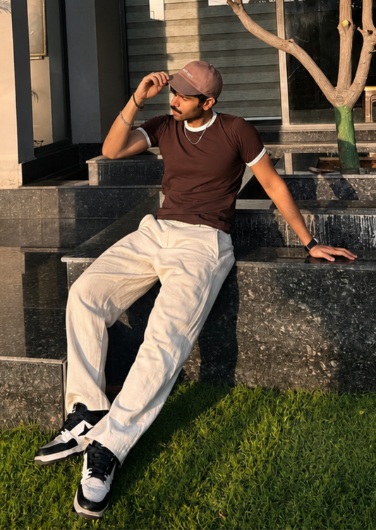 Reverse Ringer Slim Fit T-shirt - EXPRESSO BROWN