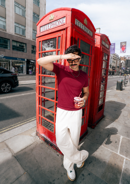 Basic Slim Fit T-shirt - Wine
