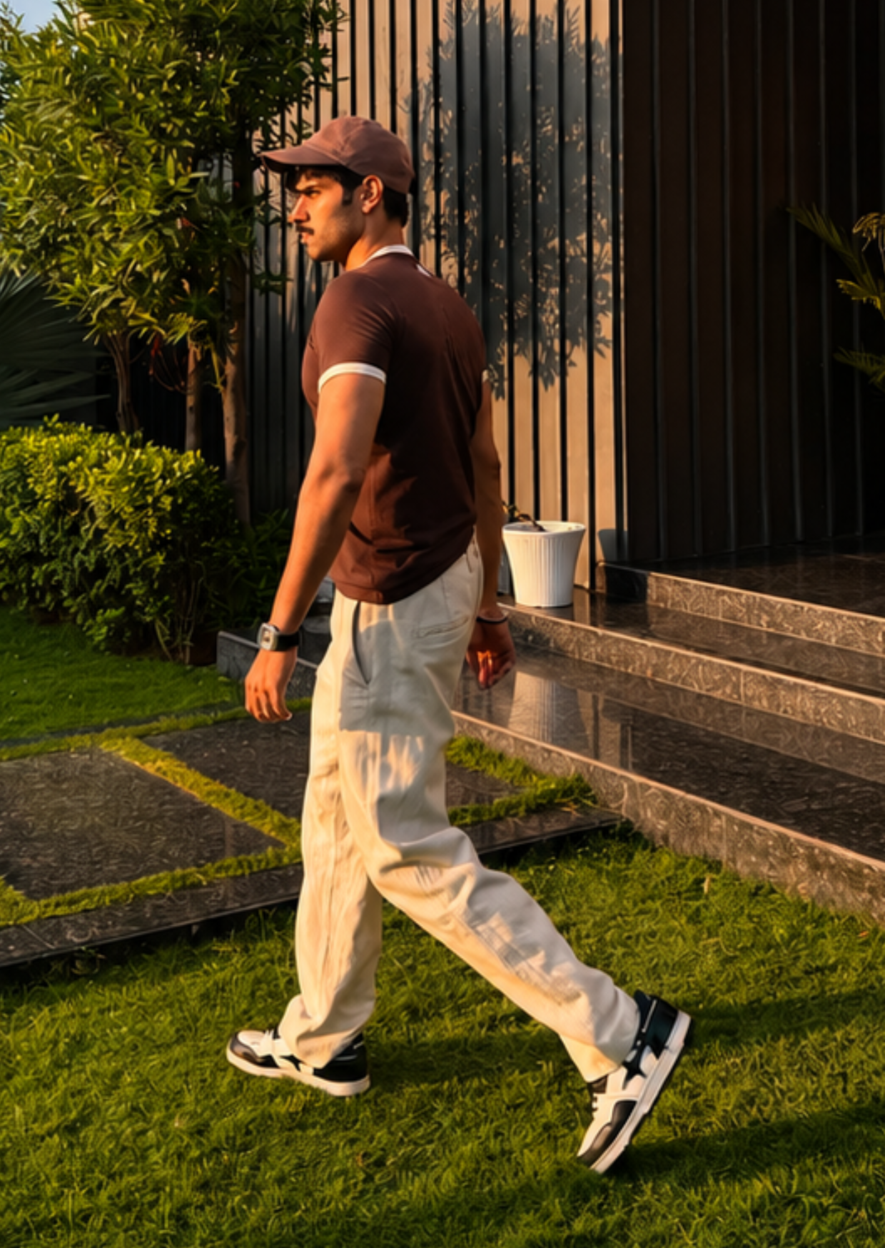 Reverse Ringer Slim Fit T-shirt - EXPRESSO BROWN