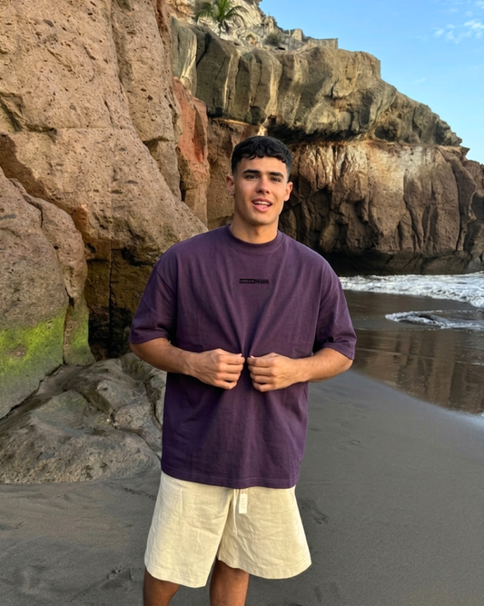 Everyday Oversized Tee - Eggplant Purple