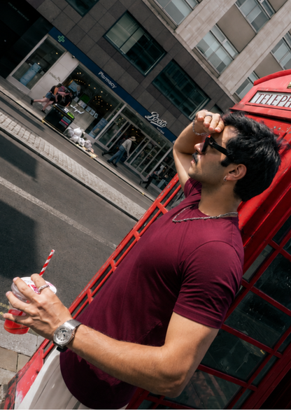 Basic Slim Fit T-shirt - Wine