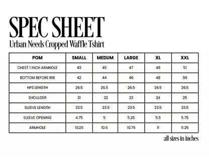 Cropped Waffle Tshirt - Brown