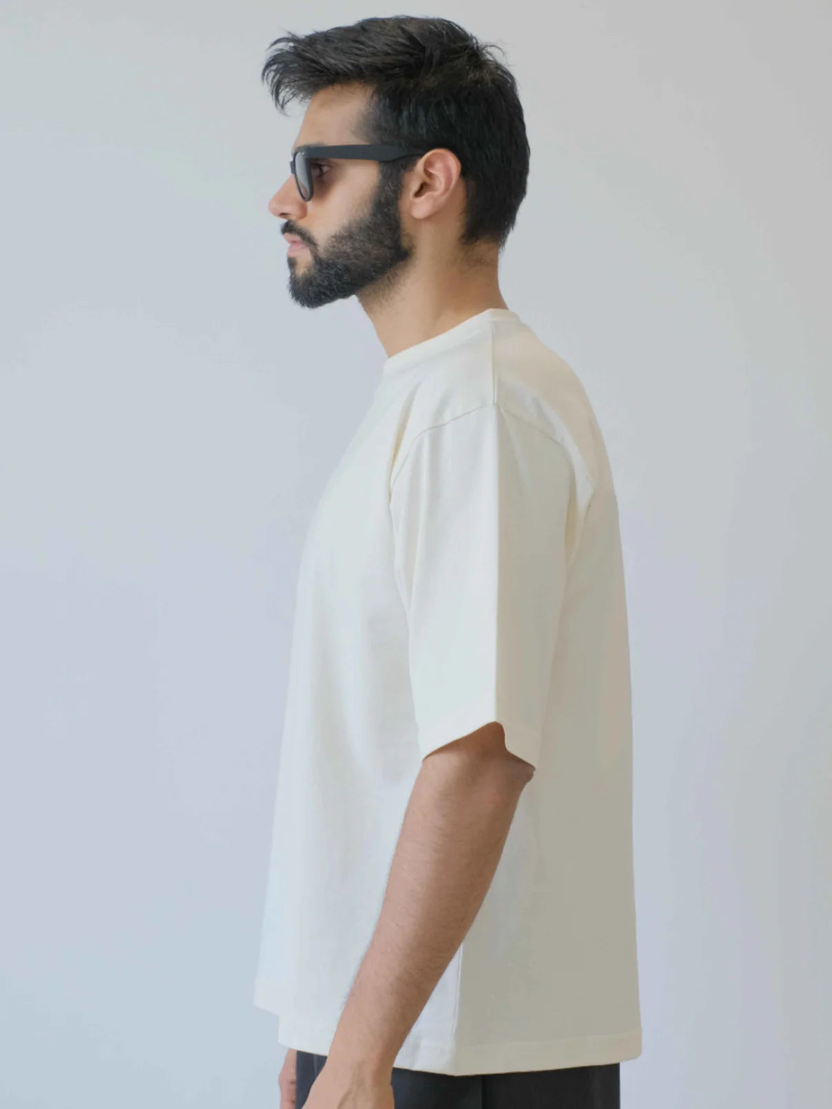 All Day Not-White Oversized Tee - Rise And Grind